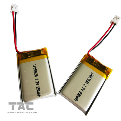 Батарея Lipo лития полимера LP052030 3.7V 250mAh перезаряжаемые для Bluetooth