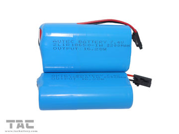 батарея ЛИР18650-2С 7.4В 2200мАх Силиндрика иона лития 7.4В для электрофонаря