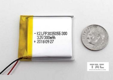 Батарея 300МАХ ЛФП303505Э вольта ЛиФеПО4 легковеса 3,2 для лампы горнорабочего