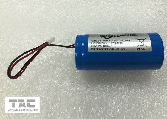 Подгонянный блок батарей ИФР32700 3.2Волт 6000мах 1С1П соединителя ЛиФеПО4 для солнечной резервной копии Энсе