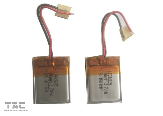 Батарея лития полимера LP032025 100MAH 3.7V для пригодного для носки прибора