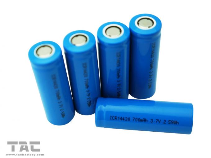 Батарея ЛИР14430/700мАх перезаряжаемые иона лития плотности высокой энергии цилиндрическая