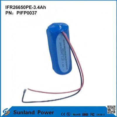 IFR26650PE-3.4Ah 3.2V LiFePO4 аккумуляторная батарея для солнечного света фонарик круг жизни 2000 раз