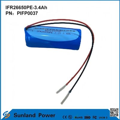 IFR26650PE-3.4Ah 3.2V LiFePO4 аккумуляторная батарея для солнечного света фонарик круг жизни 2000 раз
