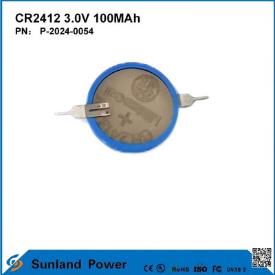 CR2412 3.0V 100MAH Li-MnO2 аккумулятор Долгое время службы