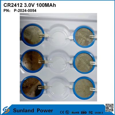 CR2412 3.0V 100MAH Li-MnO2 аккумулятор Долгое время службы