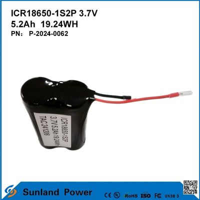 ICR18650-1S2P 3.7V 5.2AH 19.24WH перезаряжаемая батарея