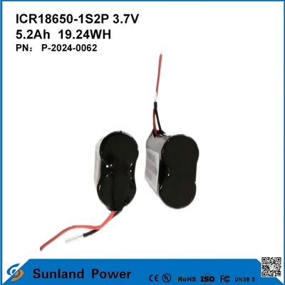 ICR18650-1S2P 3.7V 5.2AH 19.24WH перезаряжаемая батарея