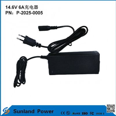 14.6V 6A зарядное устройство, совместимое с 12,8V/14,4V литий-железофосфатом (LiFePO4) зарядное устройство для батарей, предназначенное специально для электрических инструментов/электрического эффективного зарядное устройство, совместимое с несколькими устройствами