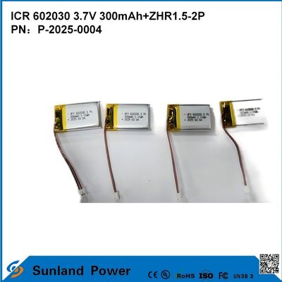 602030 3.7V 300mAh + ZHR1.5-2P Батарея от ультратонкого дизайна Гибкая совместимость для различных небольших умных устройств Bluetooth наушники носимые устройства и портативное медицинское оборудование