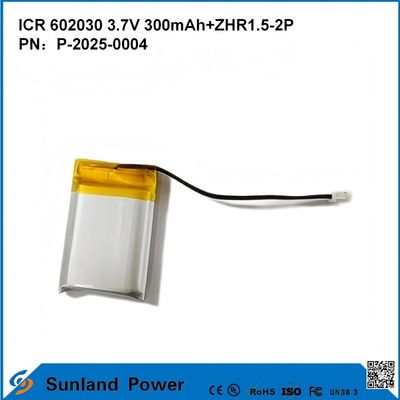 602030 3.7V 300mAh + ZHR1.5-2P Батарея от ультратонкого дизайна Гибкая совместимость для различных небольших умных устройств Bluetooth наушники носимые устройства и портативное медицинское оборудование