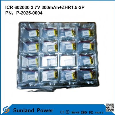 602030 3.7V 300mAh + ZHR1.5-2P Батарея от ультратонкого дизайна Гибкая совместимость для различных небольших умных устройств Bluetooth наушники носимые устройства и портативное медицинское оборудование