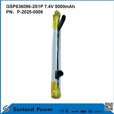 Перезаряжаемая литий-ионная батарея GSP636096-2S1P 7.4V И 5000mAh Для электростанций Внешние электронные устройства Фонарик Освещение Малое электронное оборудование