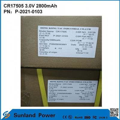 CR17505 3.0V 3000mAh Для умных приборов Медицинское оборудование Транспорт и логистика Умная мебель Высокая емкость Стабильная производительность разряда Выход напряжения Долгий срок службы