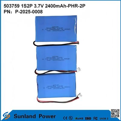 ICR503759 1S2P 3.7V 2400mAh-PHR-2P Ultimate Power Pack для батареи портативной электроники