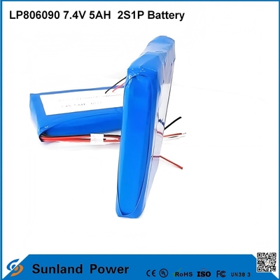 7.4V 5AH LP806090 2S1P Полимерные литий-ионные батареи с функцией I2C с топливным калибровкой