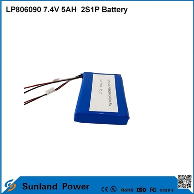 7.4V 5AH LP806090 2S1P Полимерные литий-ионные батареи с функцией I2C с топливным калибровкой