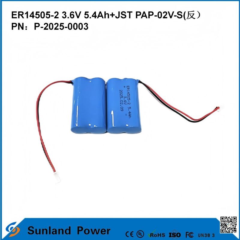 3.6V 5.4AH ER14505-2 Первичная батарея Высокое и стабильное рабочее напряжение