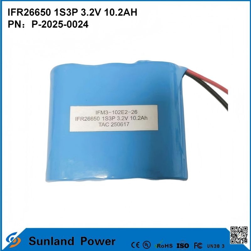 Большое количество аккумуляторов IFR26650 1S3P 3.2V 10.2Ah,доступные для систем хранения энергии OEM,электрических инструментов и резервного питания