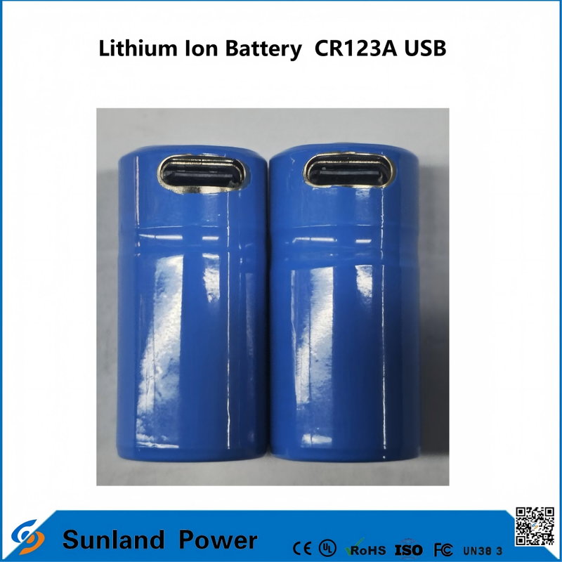 Литий-ионная батарея CR123A USB, применимая для производства USB-перезаряжаемых литий-ионных батарей.