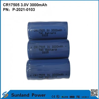 CR17505 3.0V 3000mAh Для умных приборов Медицинское оборудование Транспорт и логистика Умная мебель Высокая емкость Стабильная производительность разряда Выход напряжения Долгий срок службы