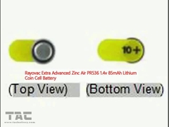 Rayovac Extra Advanced Zinc Air PR536 1.4v 85mAh Литий монетной батареи