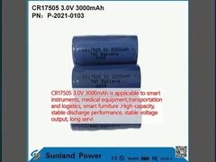 CR17505 3.0V 3000mAh применяется к интеллектуальным приборам, медицинскому оборудованию, транспорту и логистике, интеллектуальной мебели.длинный серви