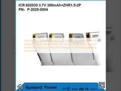 602030 3.7V 300mAh + ZHR1.5-2P Батарея от ультратонкого дизайна Гибкая совместимость для различных небольших умных устройств Bluetooth наушники носимые устройства и портативное медицинское оборудование
