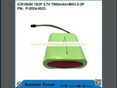CR18650 1S3P 3.7V 7500mAh + MX3.0-3P-UL2054